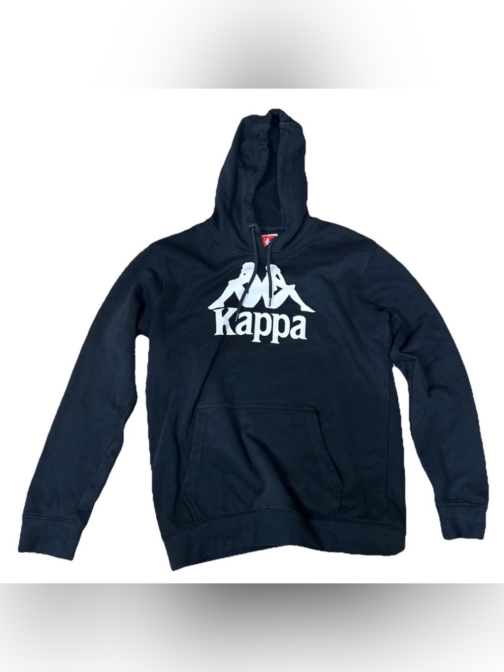 Kappa Hoodie Women X-Large Black Hooded graphic print logo pullover